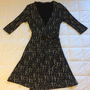GAP Three-Quarter Sleeve Knit Wrap Dress